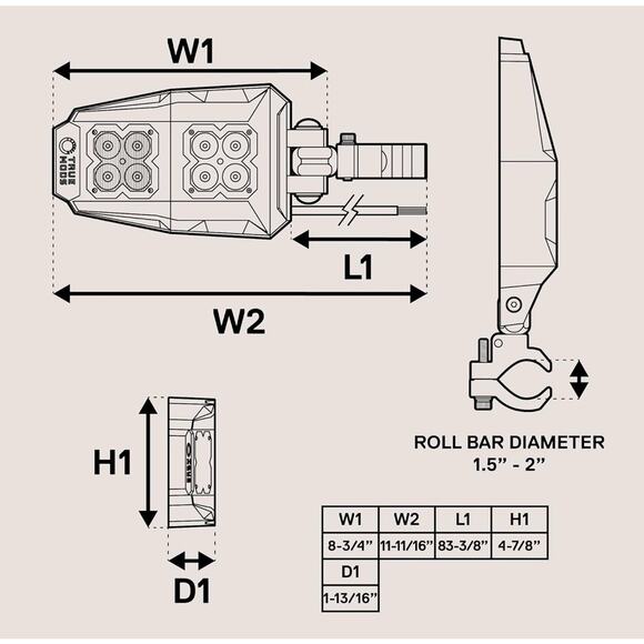 UTV Side Mirrors w/ Amber Turn Signals & LED Pods – Fits RZR Ranger Can-Am - Picture 7 of 8